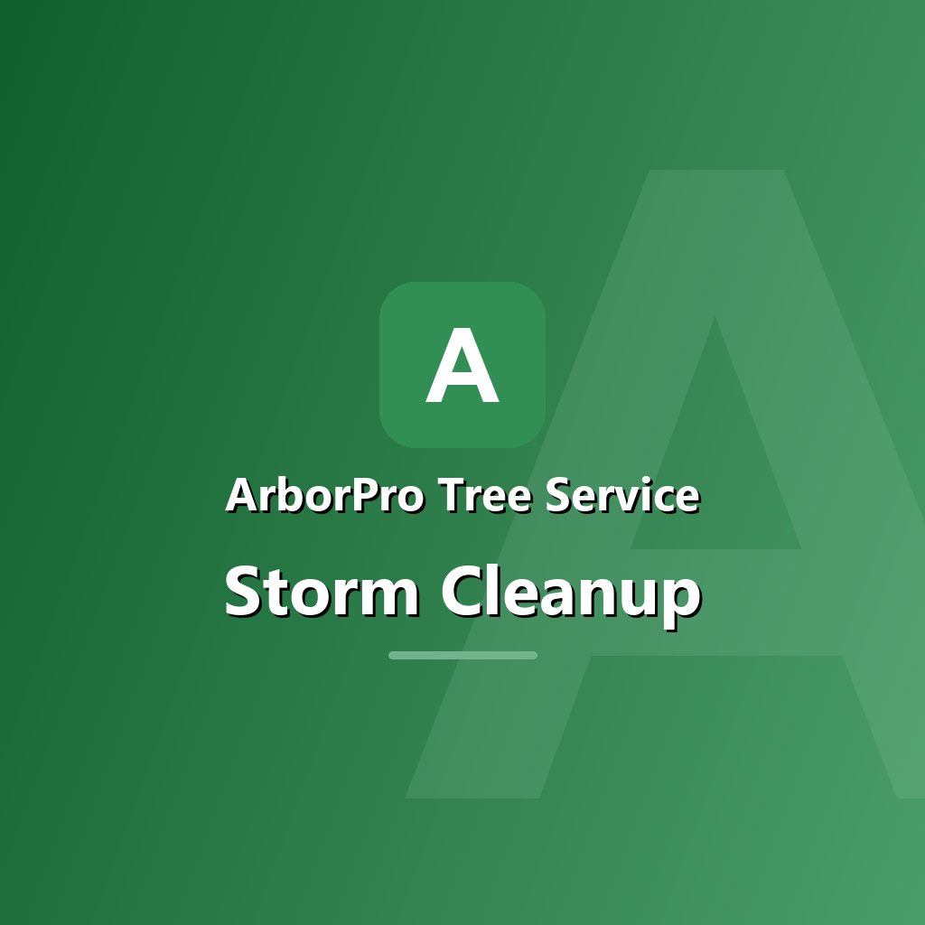 Storm damage cleanup crew